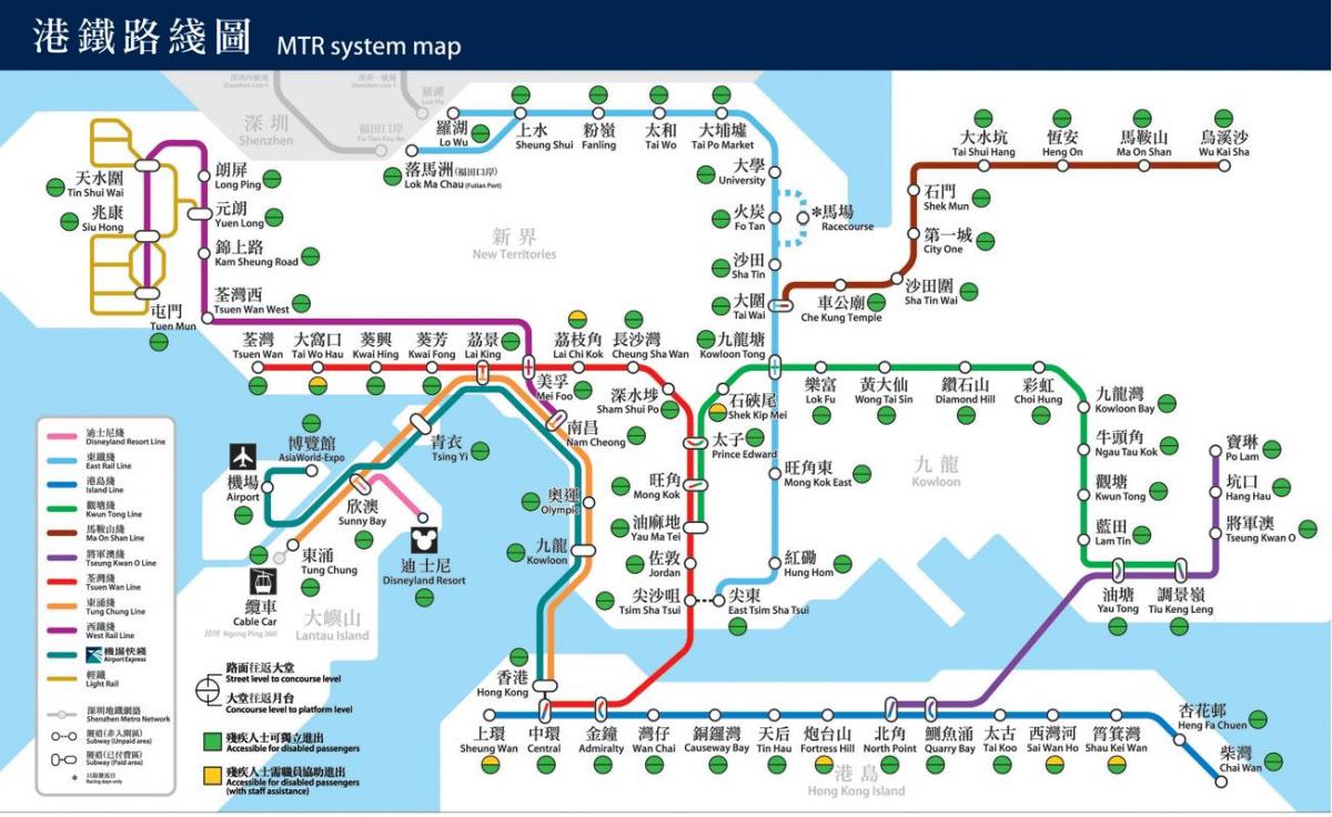 Hong kongu autobus mapu