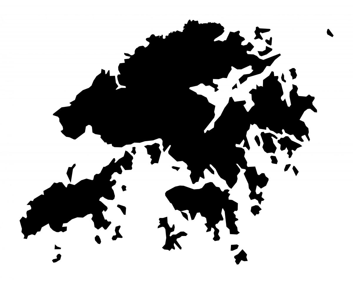 mapa Hong Kong vektor