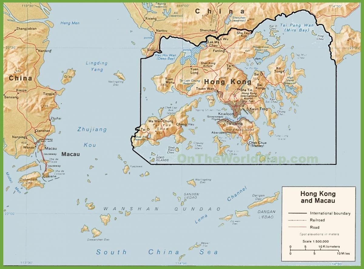 politički mapu Hong Kong