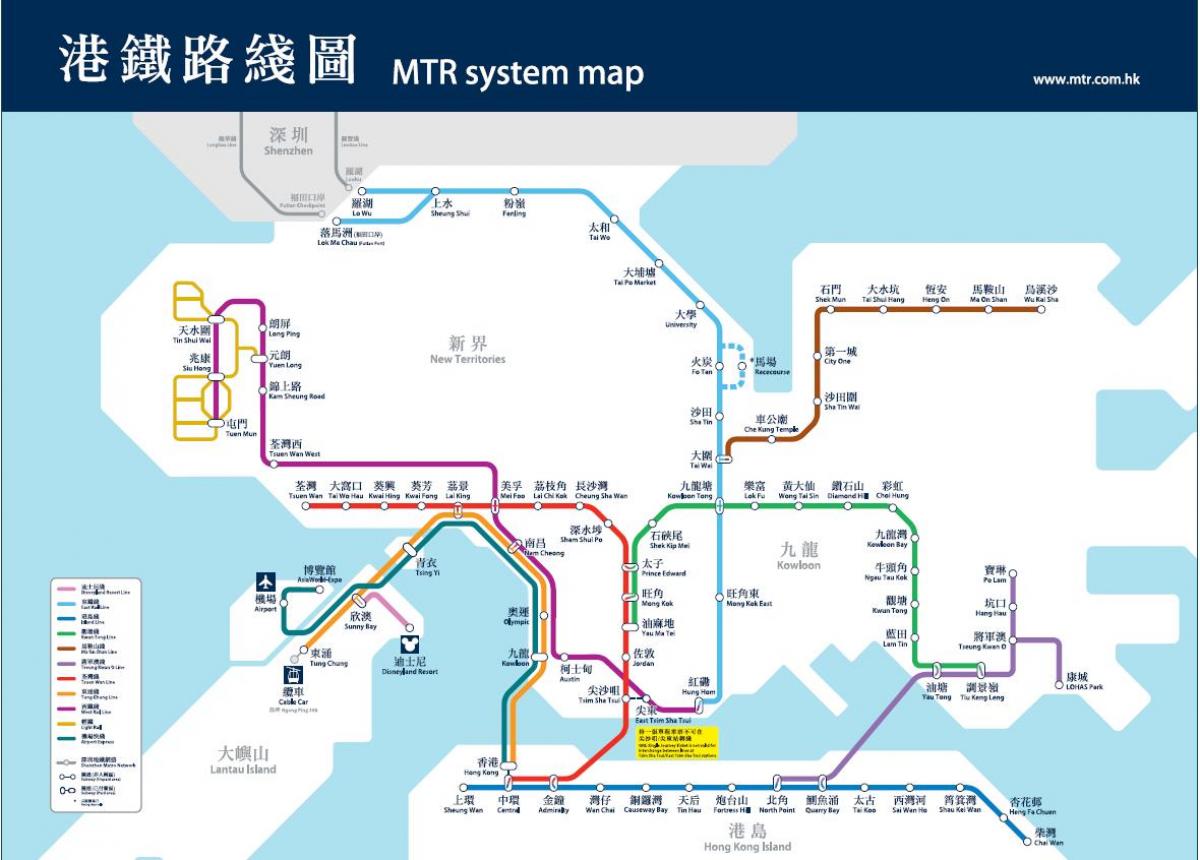 Hong Kong poena interesa mapu