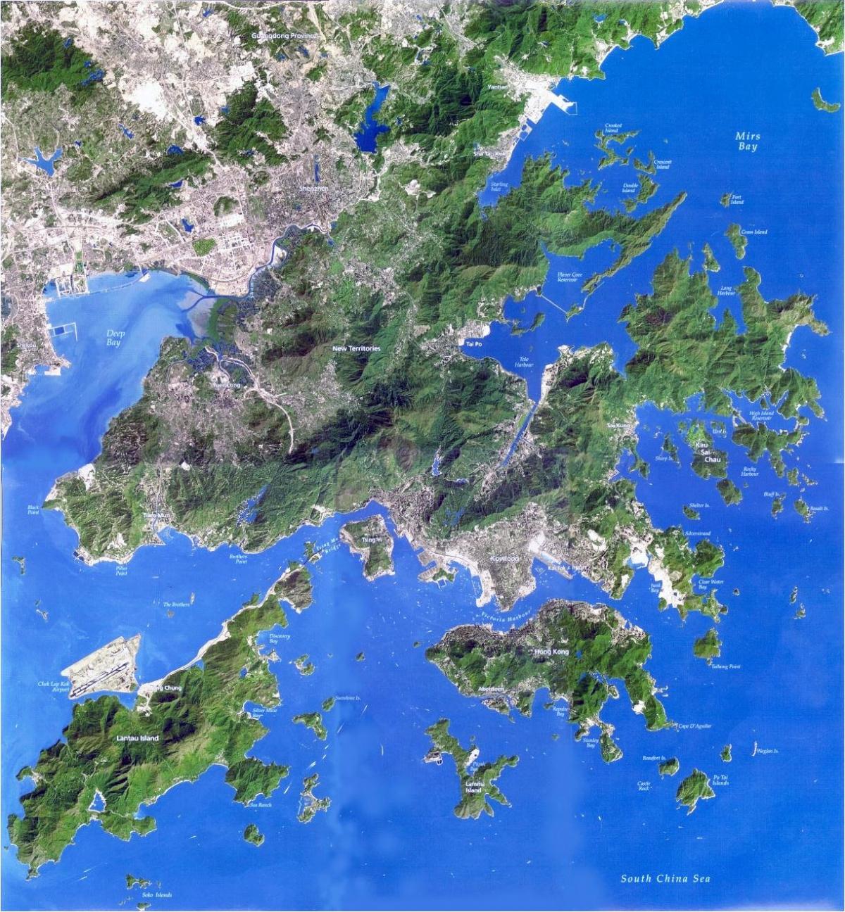 satelitske karte Hong Kong