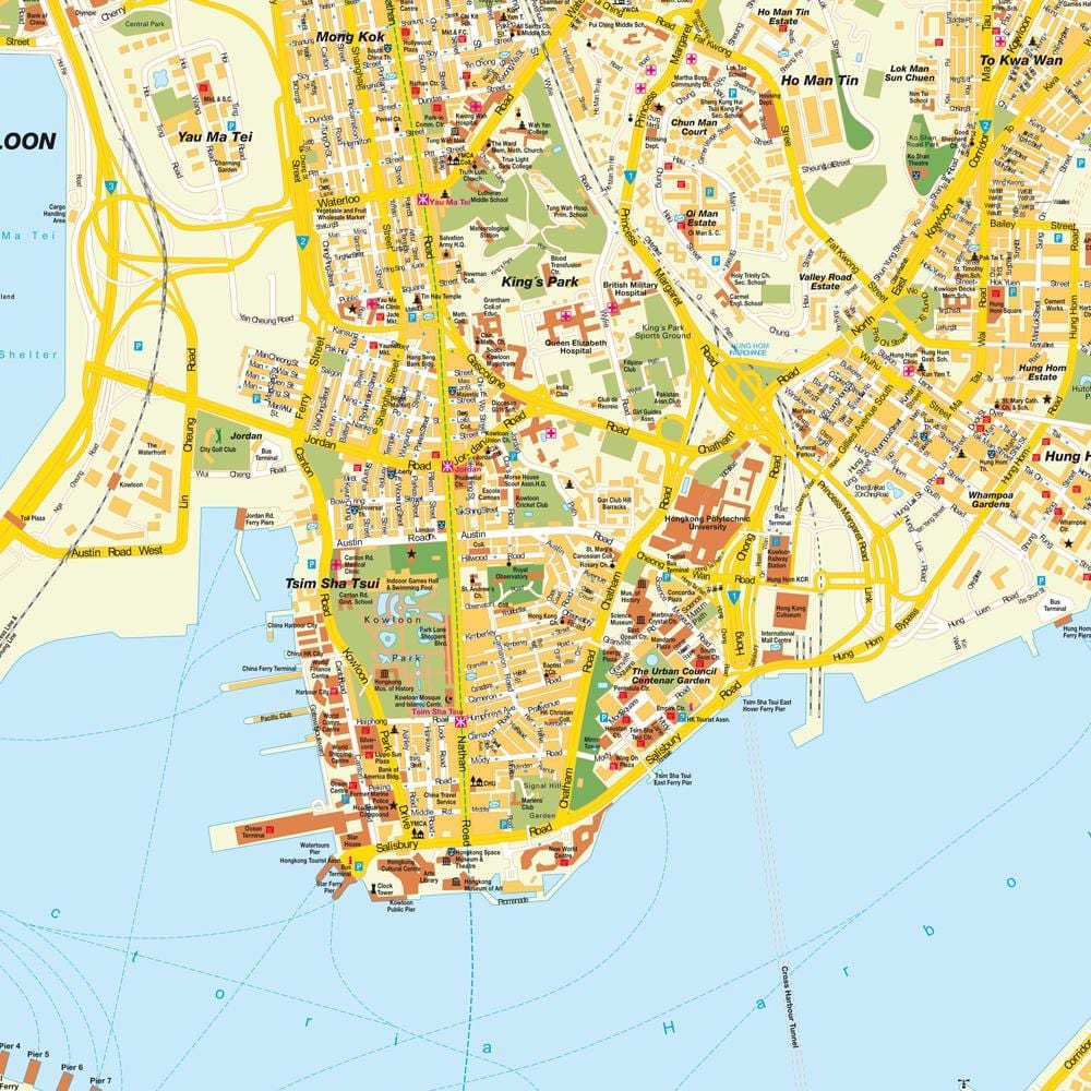 ulična mapa, Hong Kong