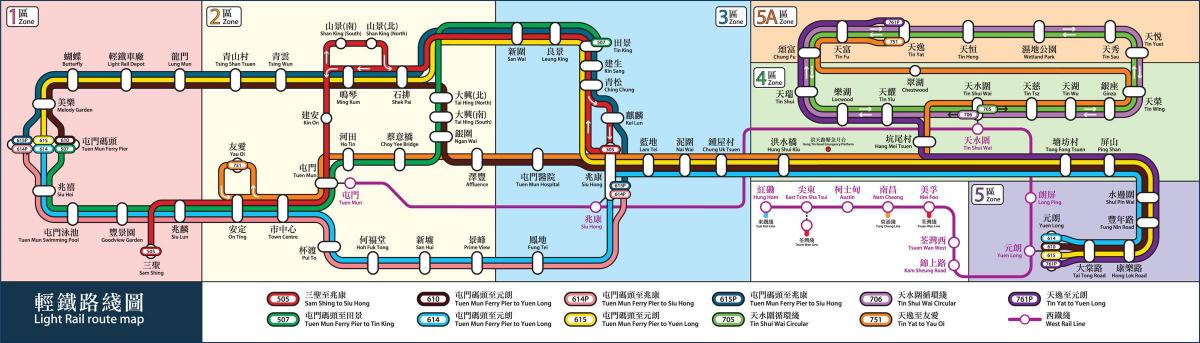 Hong kongu željezničke mapu