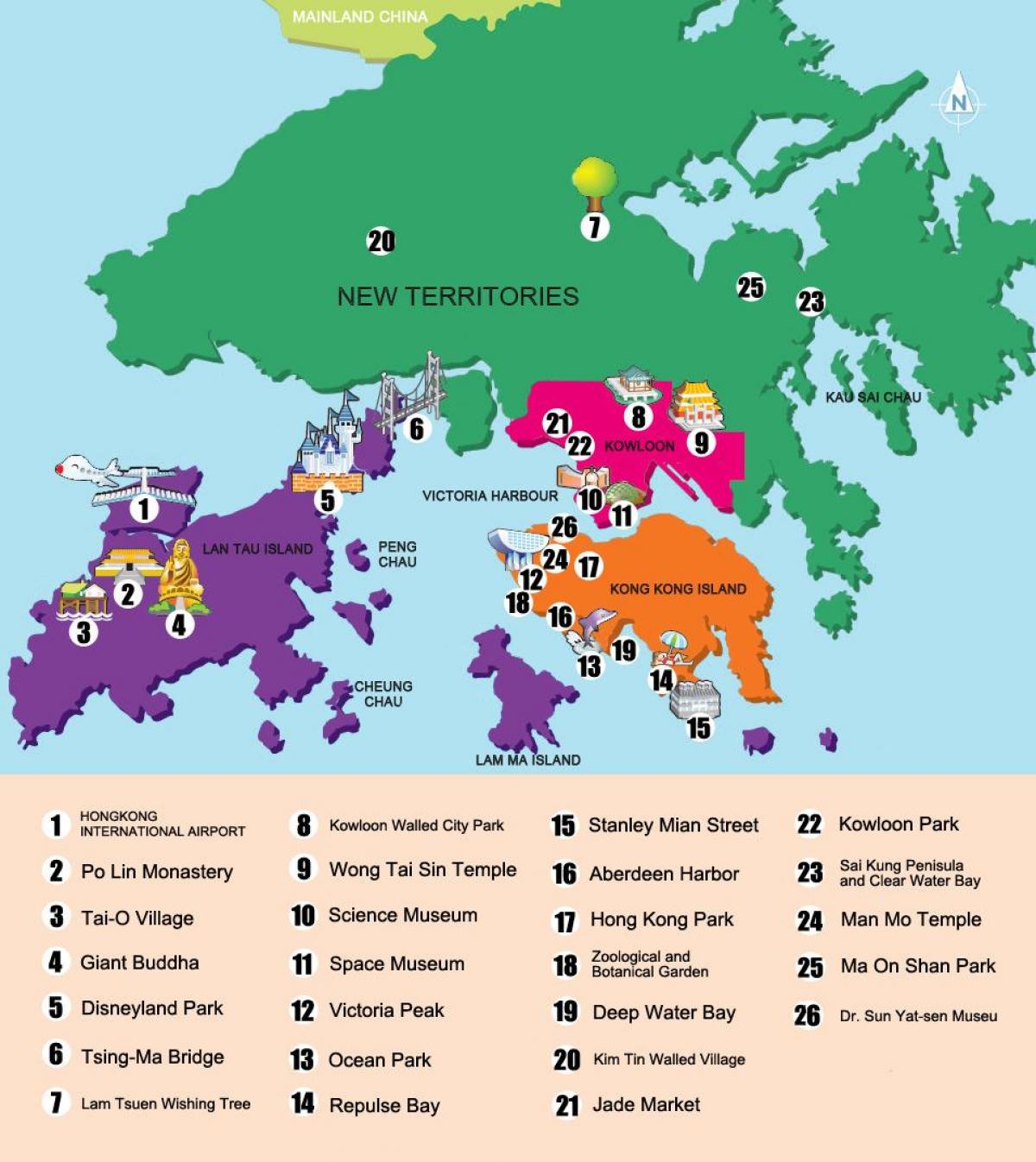 mapu nove teritorije Hong Kong