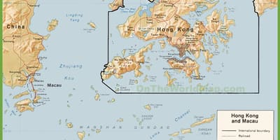 Politički mapu Hong Kong