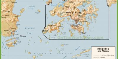 Politički mapu Hong Kong