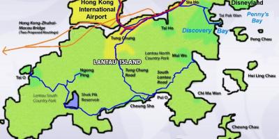 Lentejl ostrvo Hong Kong mapu