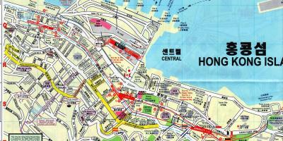 Mapa Sheung Wanu Hong Kong