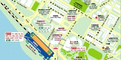 Tsuen Wan Zapad stanicu mapu